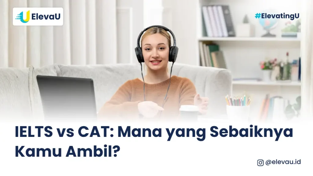 seorang perempuan menggunakan headphone
