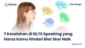 seorang wanita sedang latihan ielts speaking untuk menghindari kesalahan umum saat test