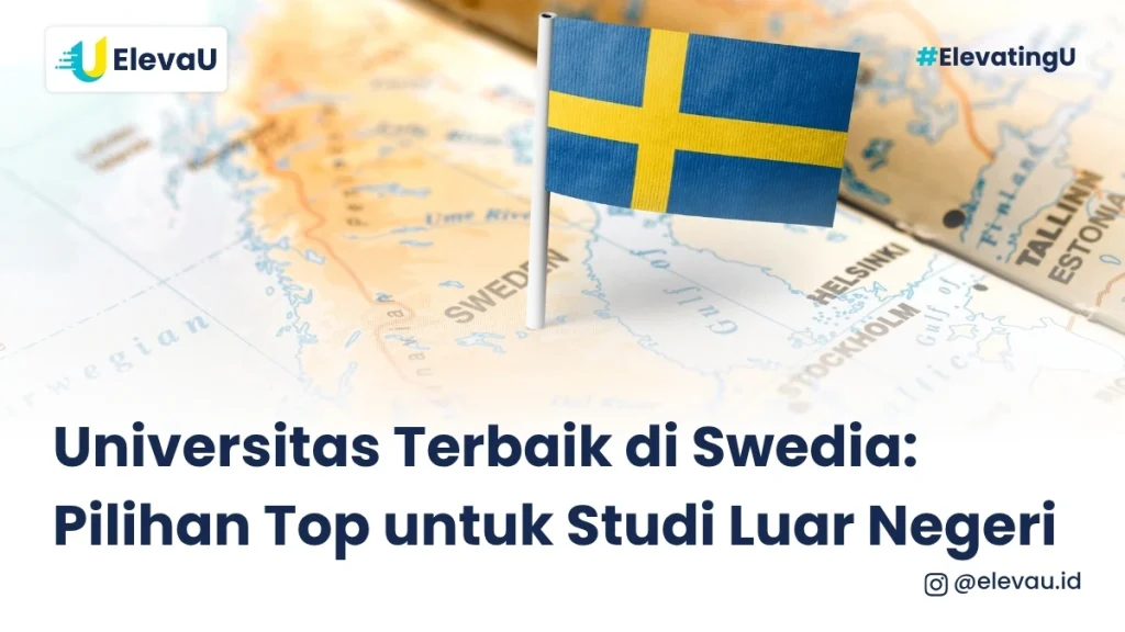 Bendra Swedia di atas peta menunjukkan tempat kuliah terbaik di dunia