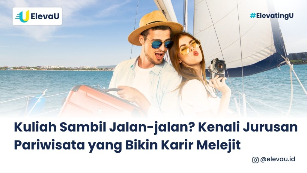 Seorang pria dan wanita menggunakan pakaian santai liburan berpose ke kamera