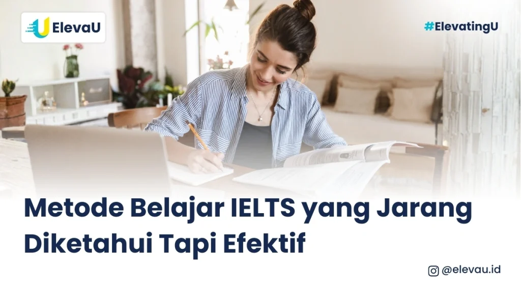 Seorang perempuan yang sedang belajar menggunakan metode belajar yang efektif