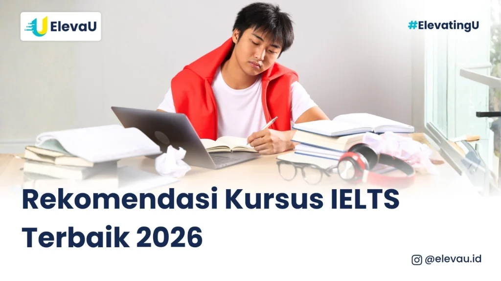 seorang murid belajar di depan laptop sendiri karena belum menemukan kursus IELTS terbaik 2026