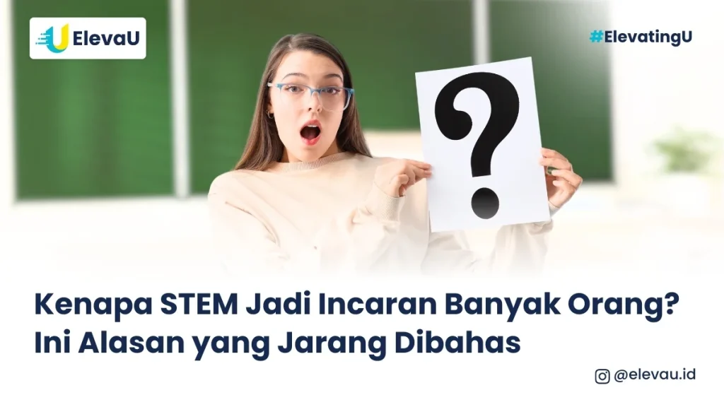 Seorang wanita membawa kertas tanda tanya