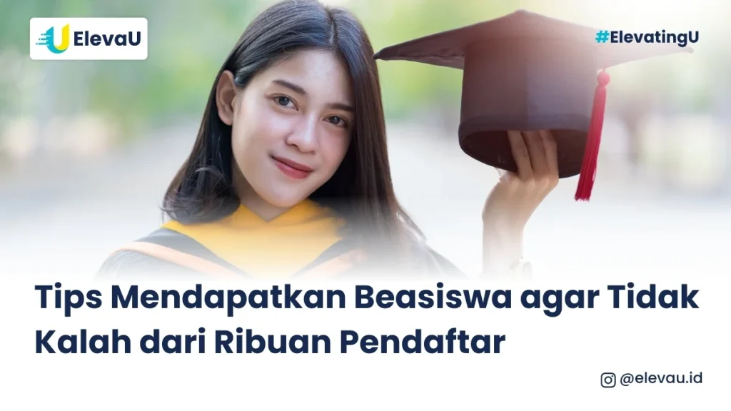 seorang mahasiswa lulus dan berhasil mendapatkan beasiswa bergengsi