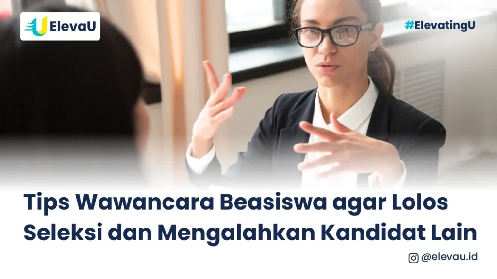 Seorang interviewer sedang wawancara kandidat beasiswa bergengsi
